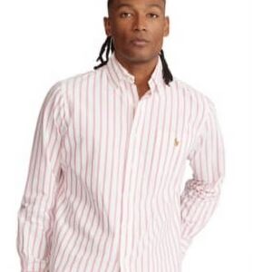 Polo Ralph Lauren Light Pink Striped Oxford Shirt
